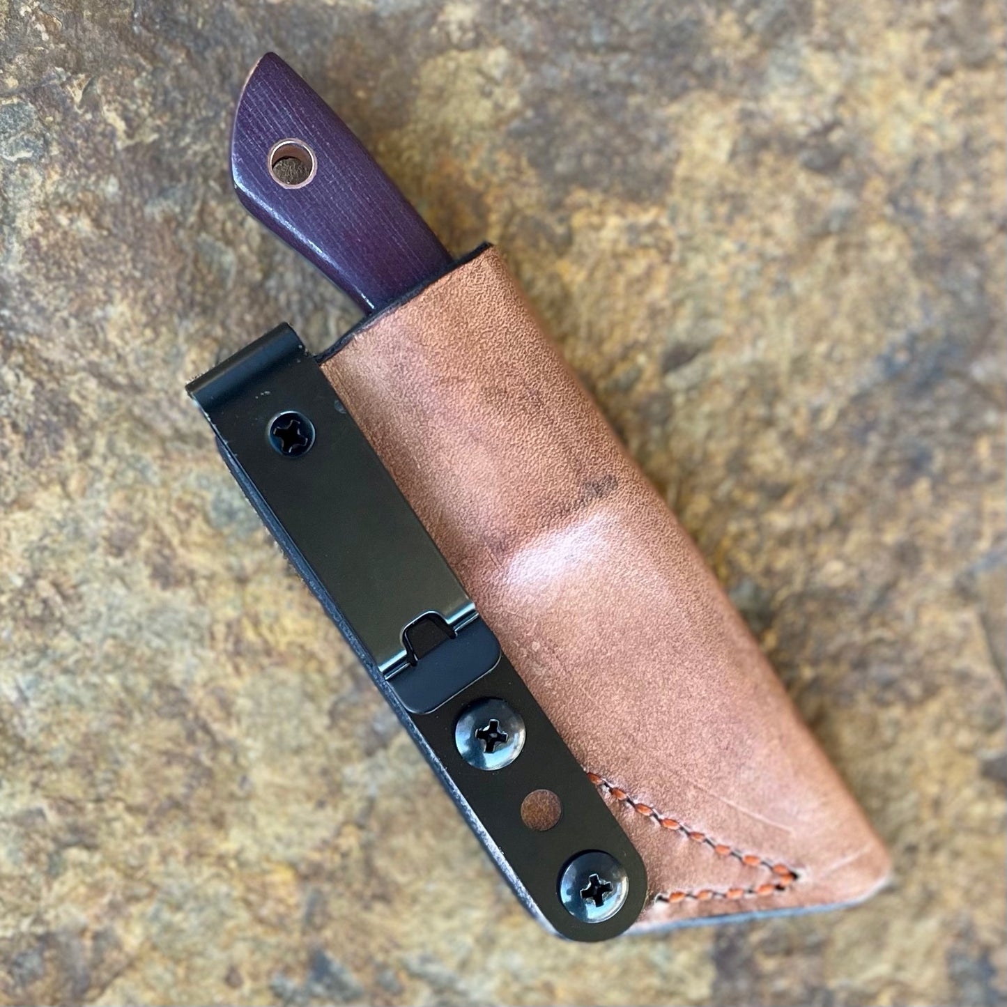 Pocket Knife in Nitro-V w/ Maroon Micarta