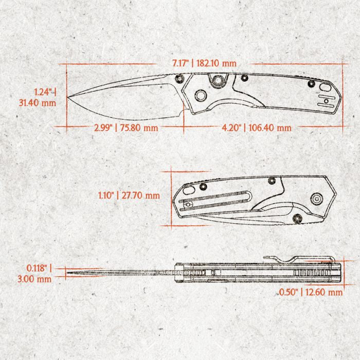 VOSTEED Psyop Top Liner Lock Teal Micarta/S35VN