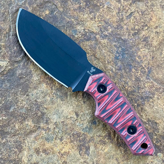 Afanc in 80CrV2 Blk/Red & Black G10