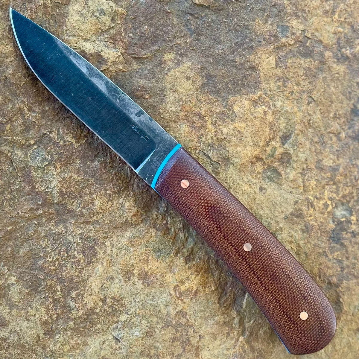 Fixed Blade Pocket Knife in 1080 w/ Micarta