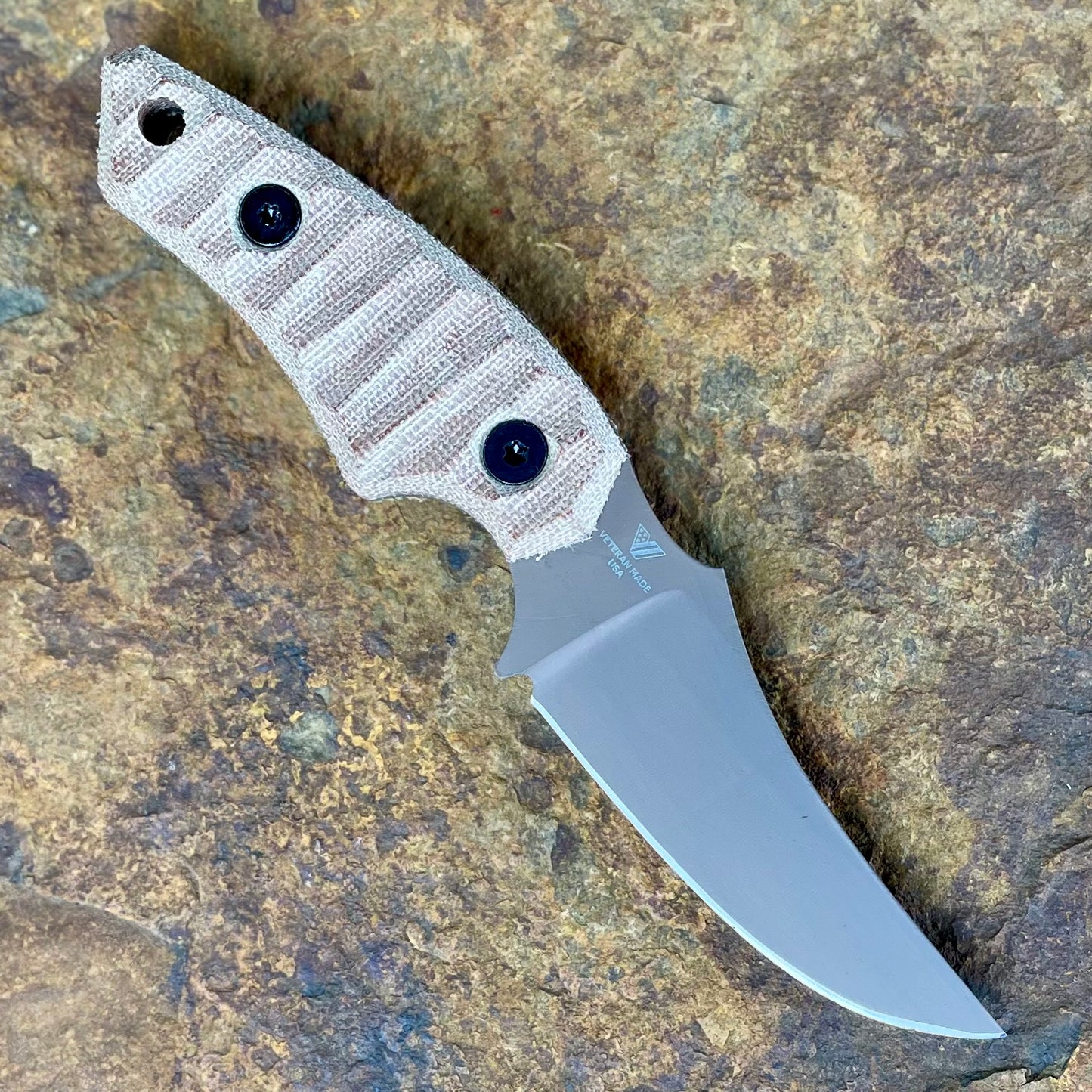 Chupacabra in 80CrV2 Coyote Cerakote/Tan Micarta