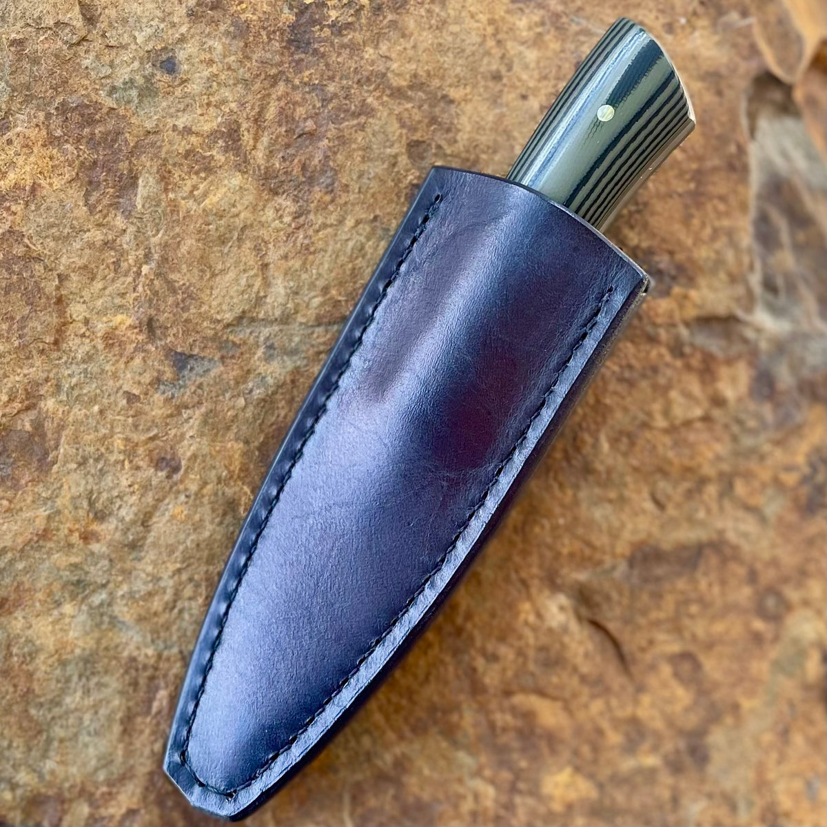 Fixed Blade Pocket Knife in Nitro V w/ Green and black G10
