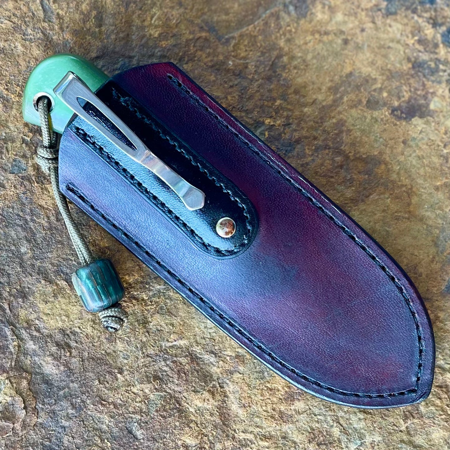 Olivia Pckt knife in S35VN w/ Green Richlite