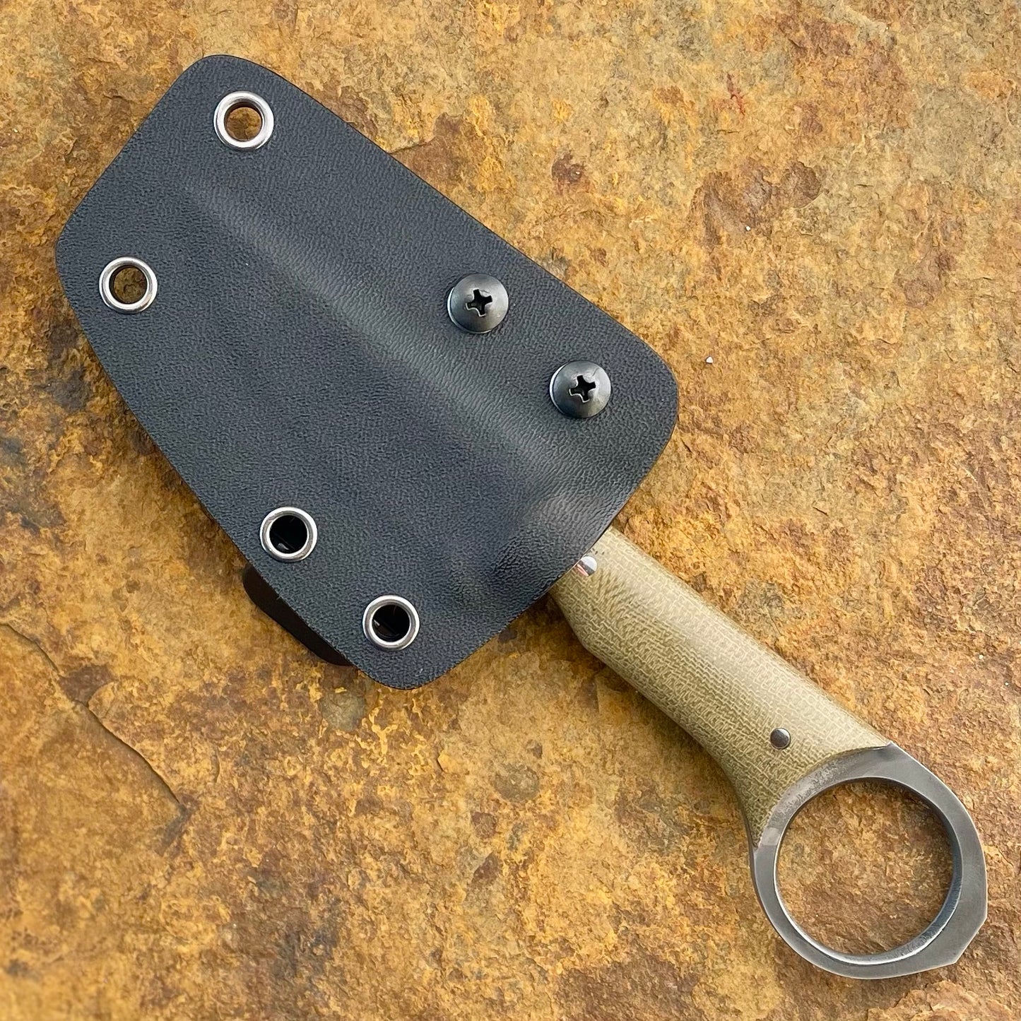 EDC in CPM S60V w/ OD Green Micarta