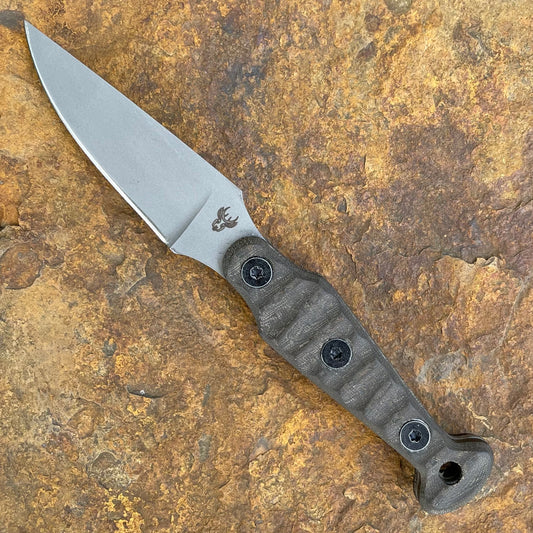 Jackalope in 80CrV2 Sandblasted - Green
