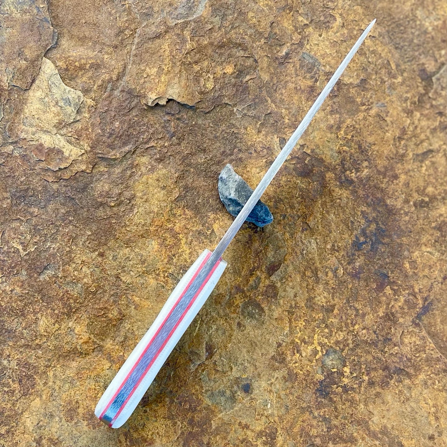 Neck Knife in 440C w/ Ivory G10 & Red Liner