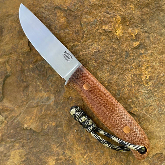Backroads EDC in 8670 w/ Vintage Crosscut Micarta