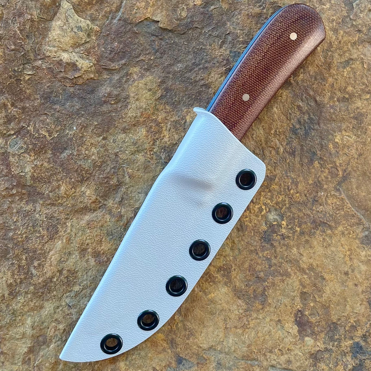 Fixed Blade Pocket Knife in 1080 w/ Micarta