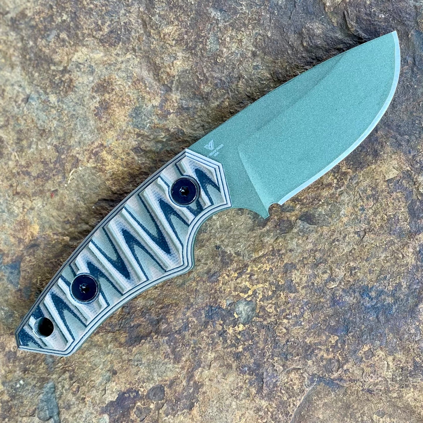 Bigfoot in 80CrV2 Green Cerakote/Camo G10