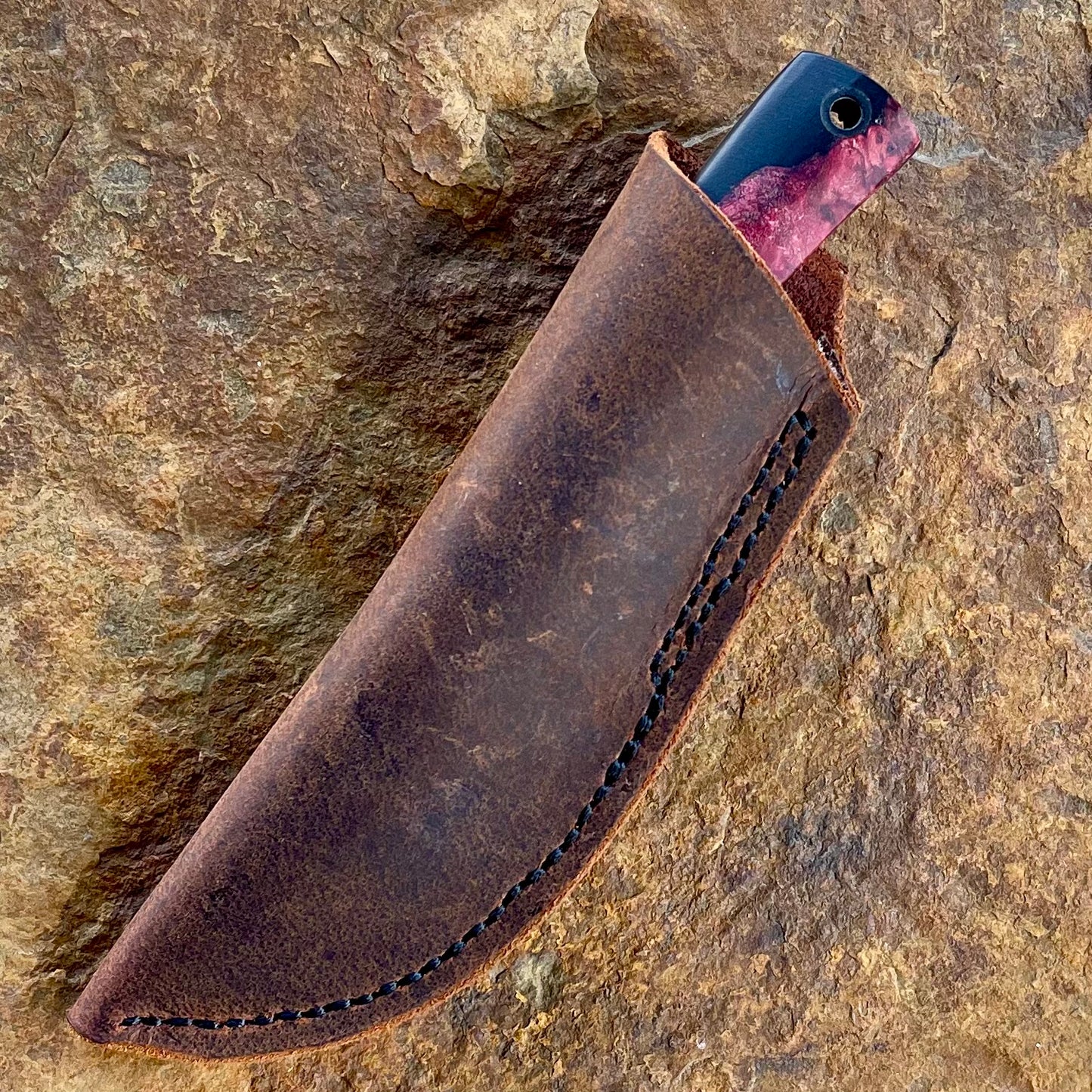 Mini Scalpel in AEB-L w/ Hybrid Red Maple Burl