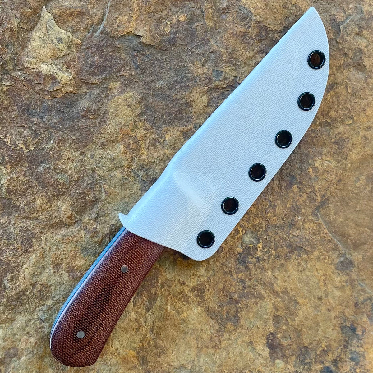 Fixed Blade Pocket Knife in 1080 w/ Micarta