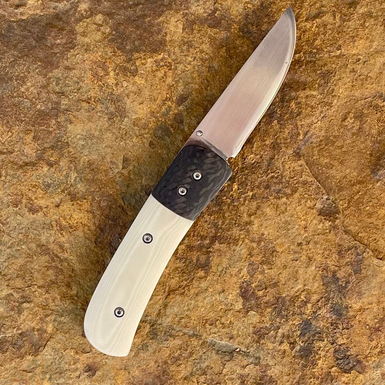 EDC Linerlock in 440C w/ Carbon Fiber & Ivory G10