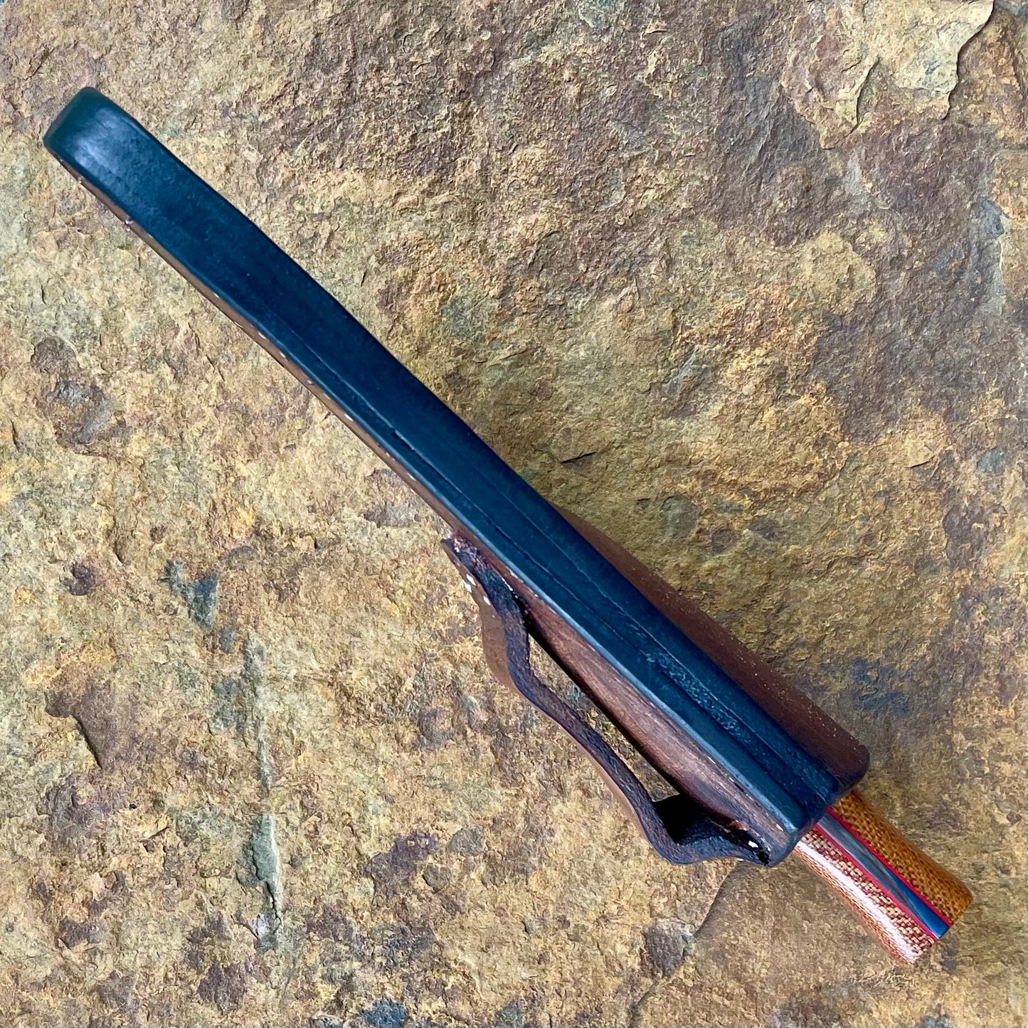 Skinner/EDC Caper in Nitro V w/ Crosscut Micarta