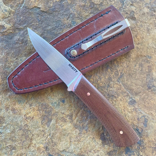 Fixed Blade Pocket Knife in Nitro V w/ Micarta