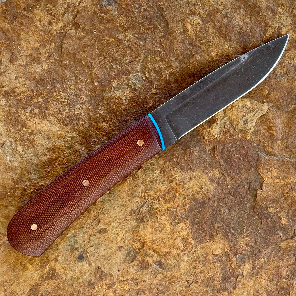 Fixed Blade Pocket Knife in 1080 w/ Micarta