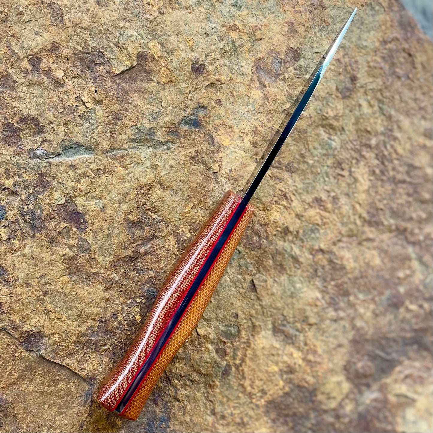 Skinner/EDC Caper in Nitro V w/ Crosscut Micarta