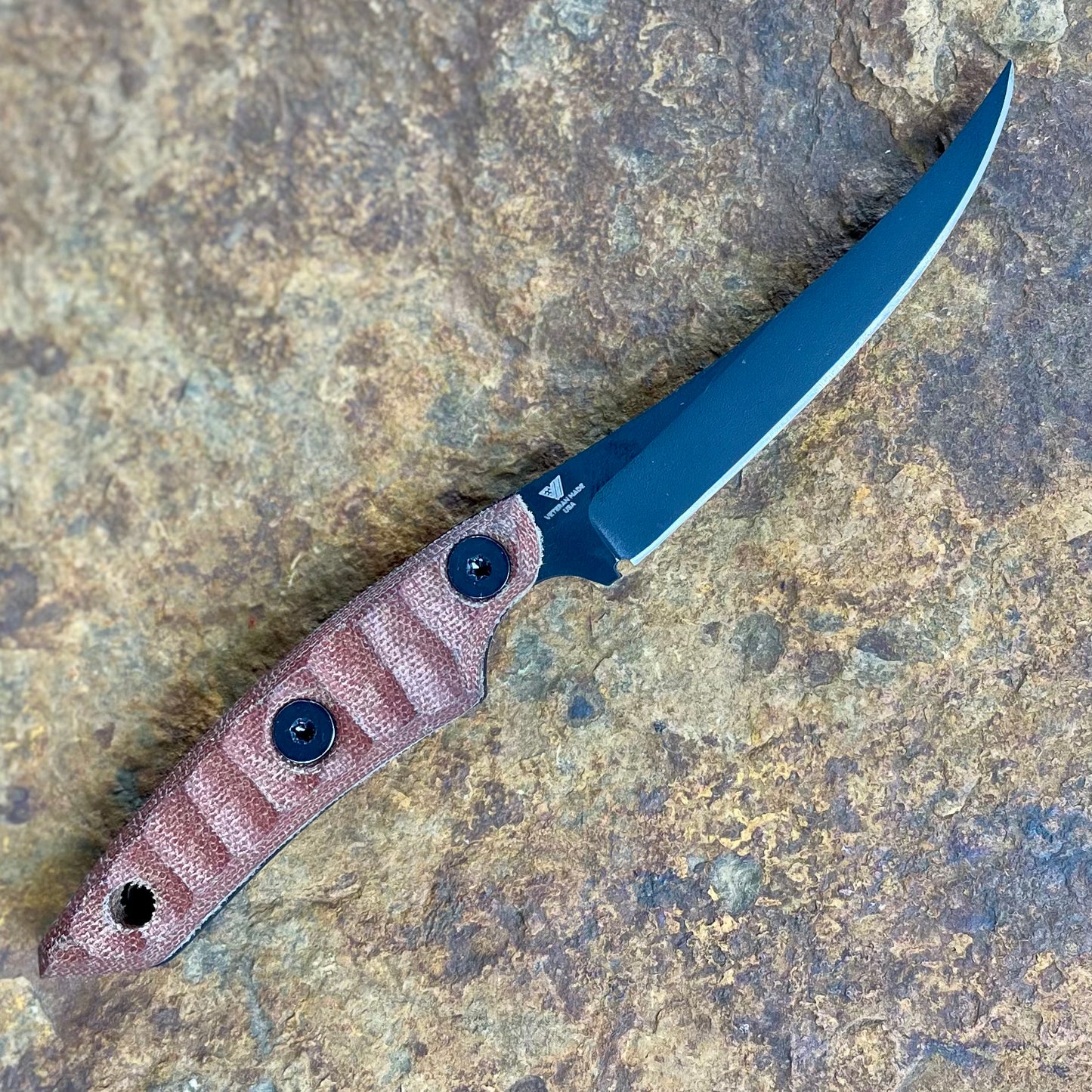 Rougarou in 80CrV2 Blk/Natural Micarta