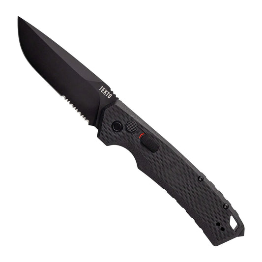 Tekto A3 Delta Black G10/Black Serrated D2