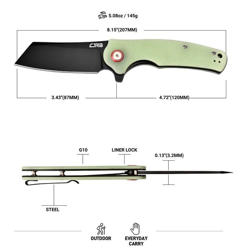 CJRB Crag Linerlock Glow/AR-RPM9