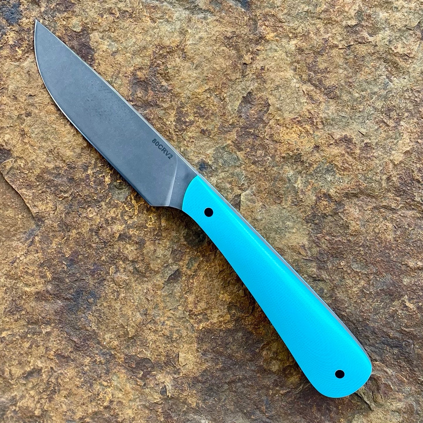 Boss Scrapper in 80CrV2 w/ Turquoise G10