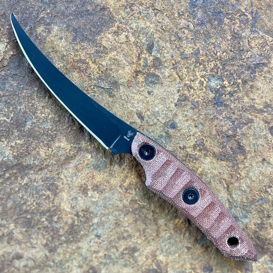 Rougarou in 80CrV2 Blk/Natural Micarta