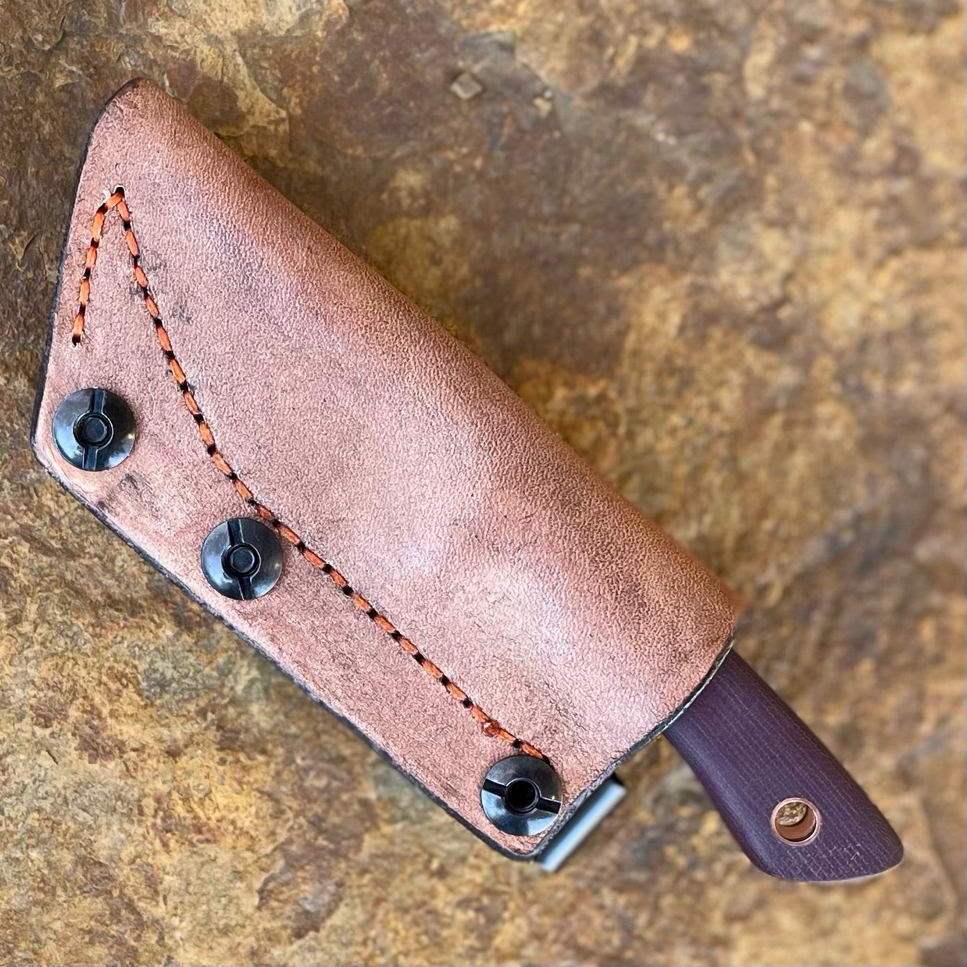 Pocket Knife in Nitro-V w/ Maroon Micarta