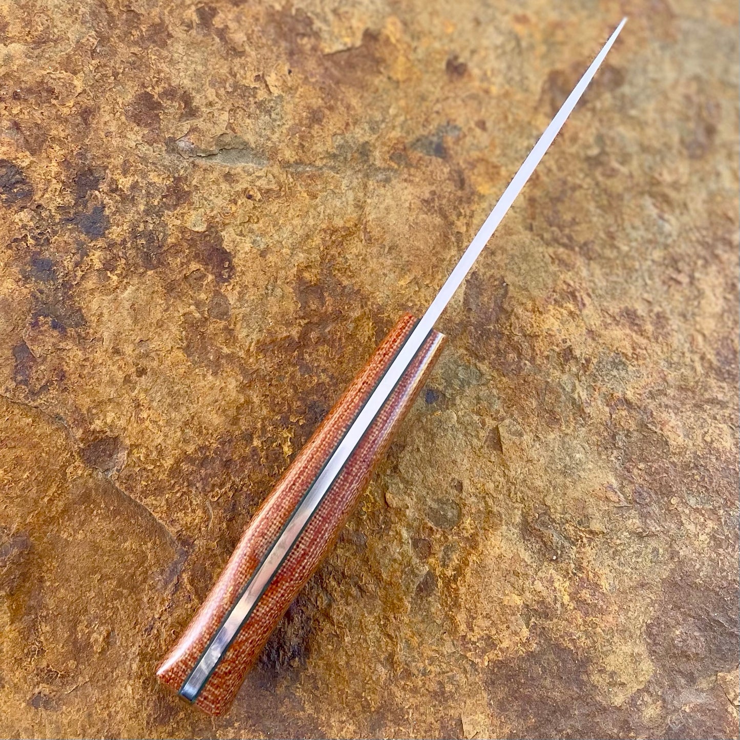 Skinner/EDC Caper in Nitro V w/ Crosscut Micarta