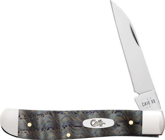 Case Cutlery Mini Trapper Blue Curly Oak