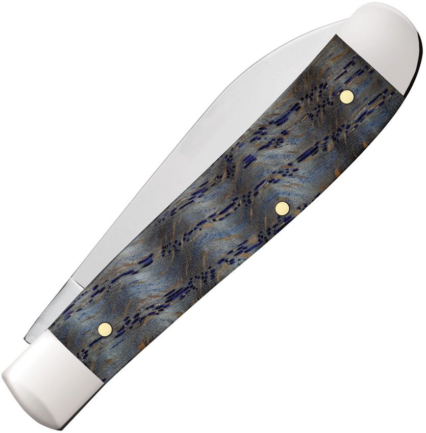 Case Cutlery Mini Trapper Blue Curly Oak