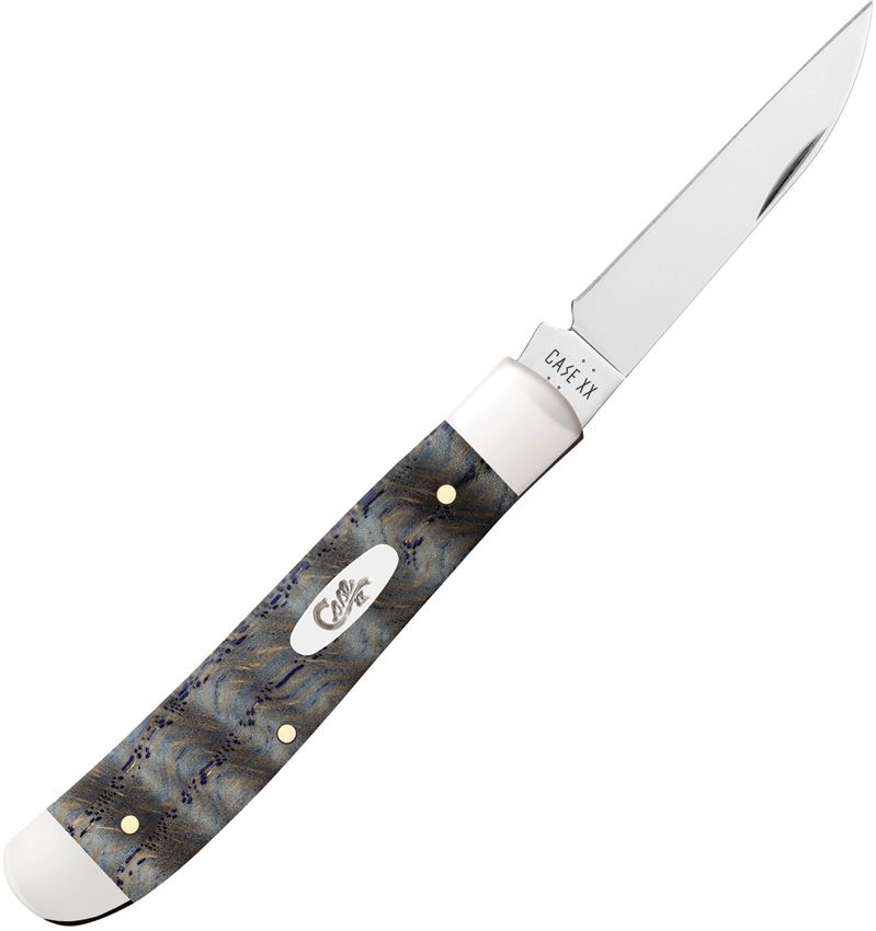 Case Cutlery Mini Trapper Blue Curly Oak