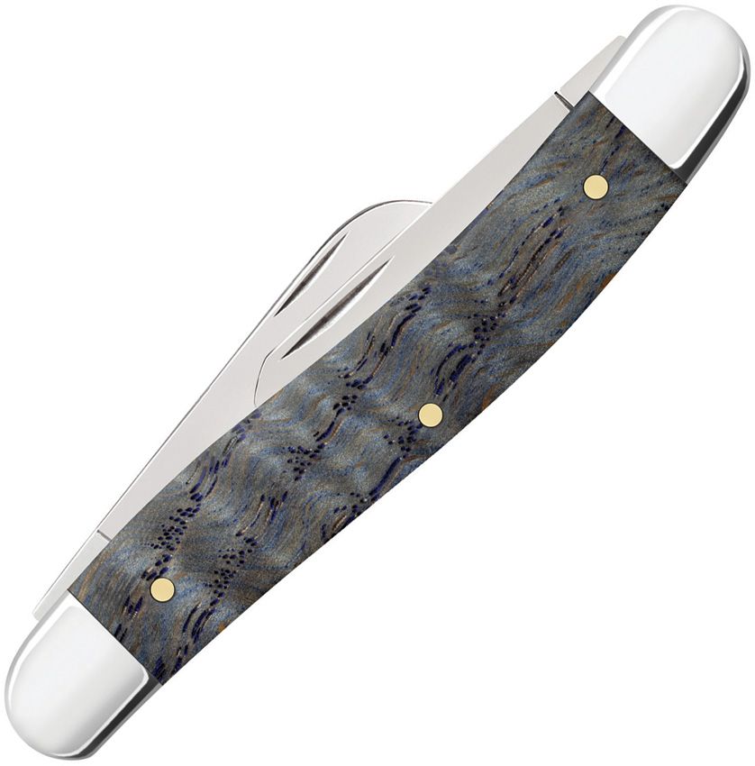 Case Cutlery Medium Stockman Blue Curly Oak
