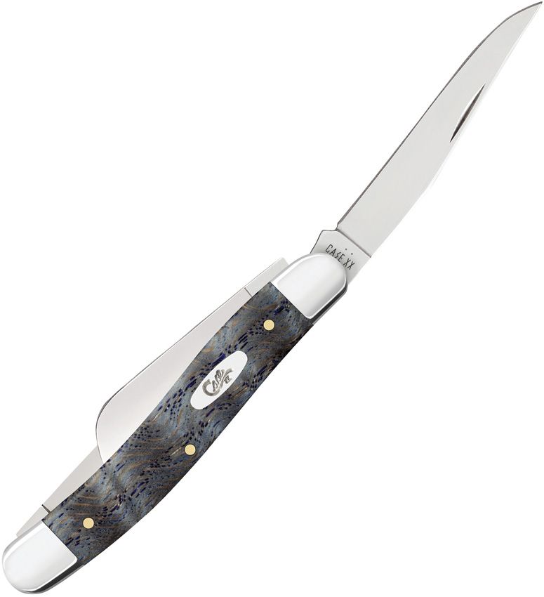 Case Cutlery Medium Stockman Blue Curly Oak