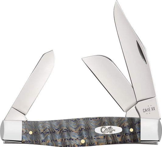Case Cutlery Large Stockman Blue Curly Oak