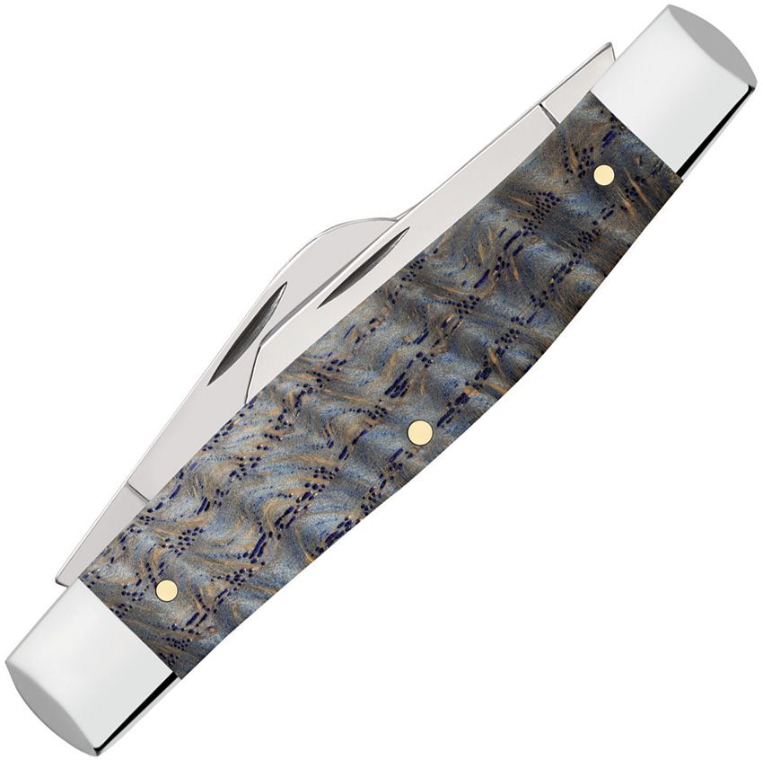 Case Cutlery Large Stockman Blue Curly Oak