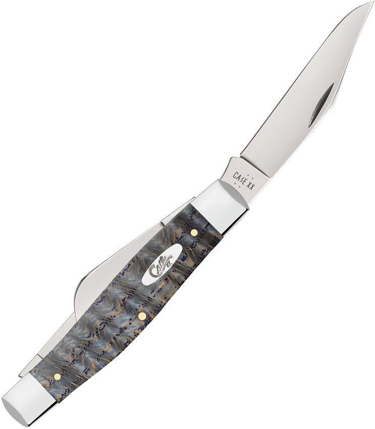 Case Cutlery Large Stockman Blue Curly Oak