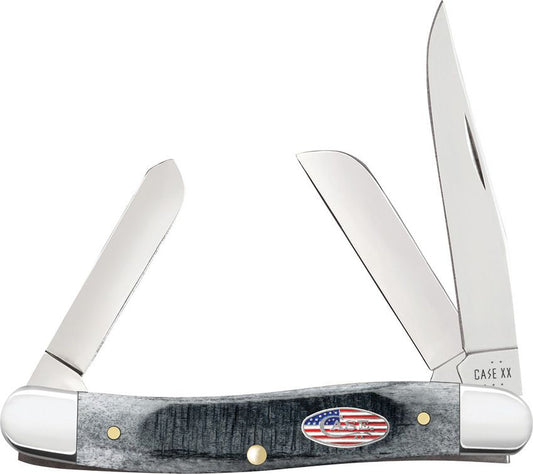 Case Cutlery Medium Stockman Gray Sawcut Bone