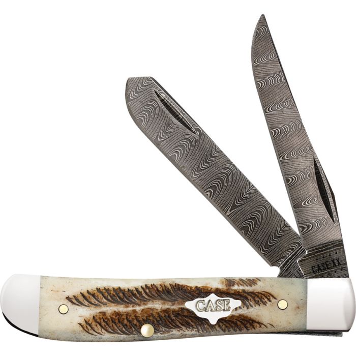 Case Cutlery Mini Trapper Vintage Bone Damascus