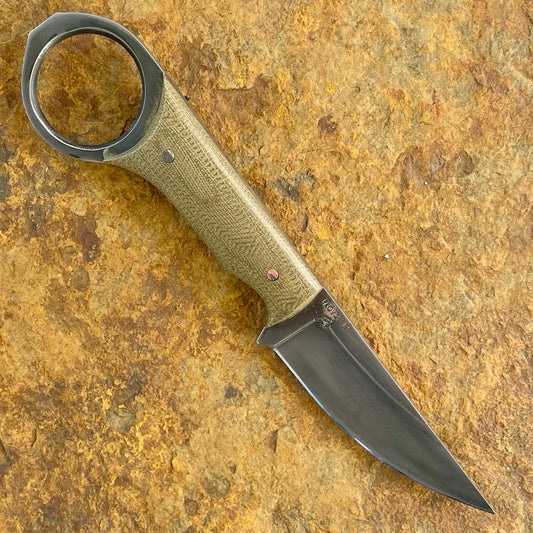 EDC in CPM S60V w/ OD Green Micarta