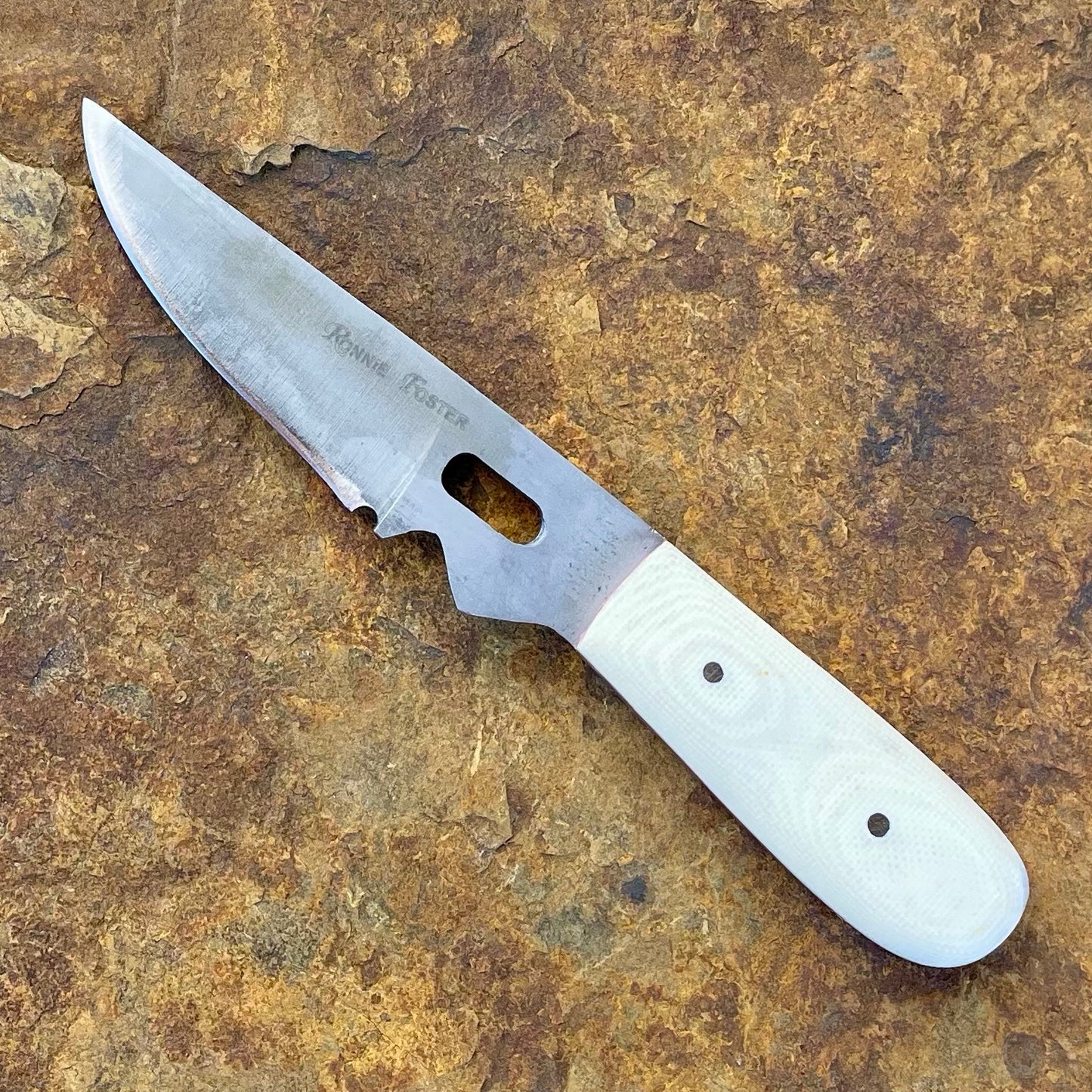 Neck Knife in 440C w/ Ivory G10 & Red Liner