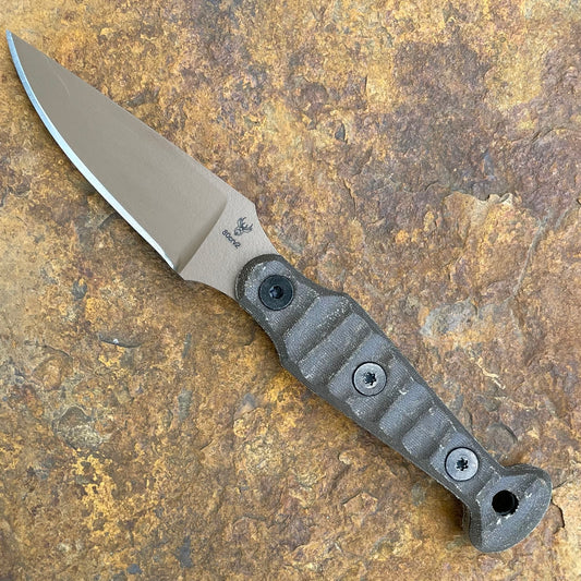 Jackalope in 80CrV2 FDE Cerakote - Green