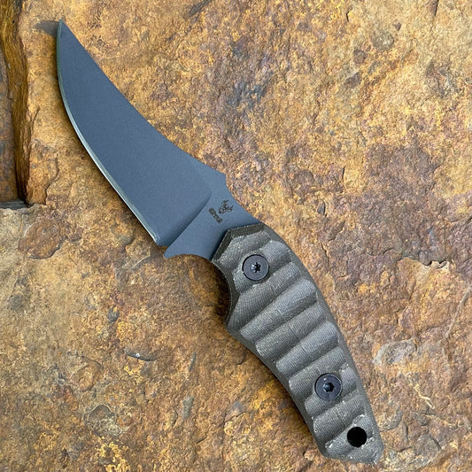Chupacabra in 80CrV2 Gray Cerakote - Green