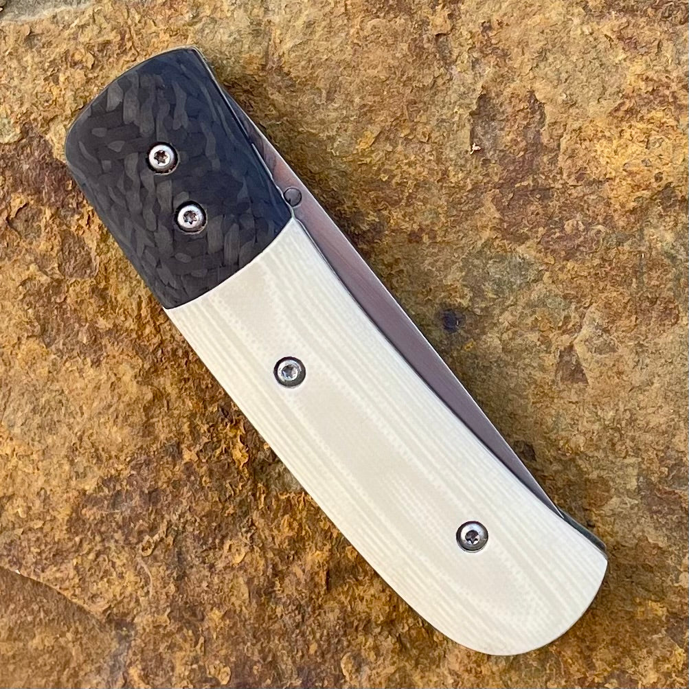 EDC Linerlock in 440C w/ Carbon Fiber & Ivory G10