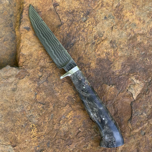 Damascus Hunter w/ California Buckeye Burl