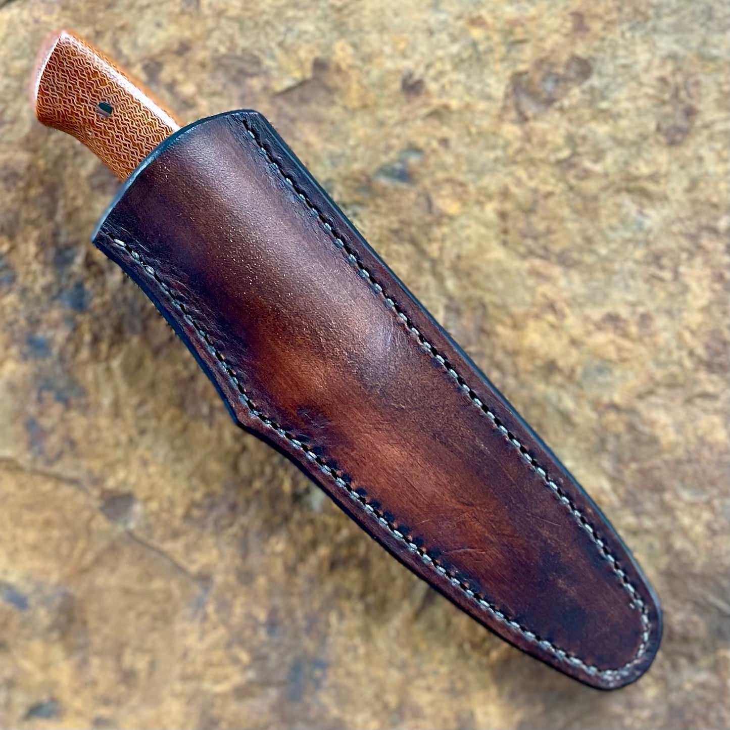 Skinner/EDC Caper in Nitro V w/ Crosscut Micarta