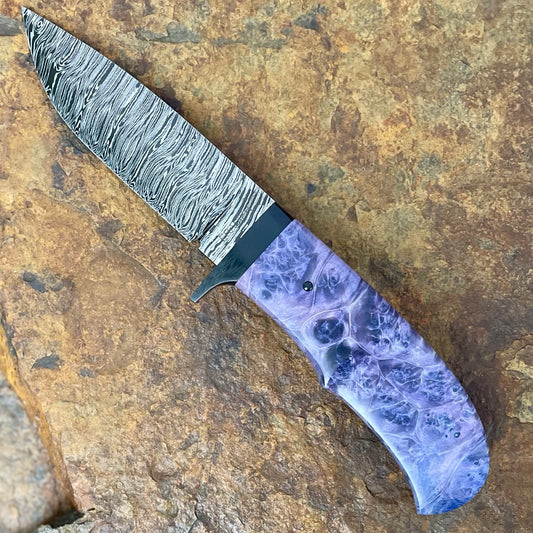 Damascus Hunter w/ Purple Maple Burl