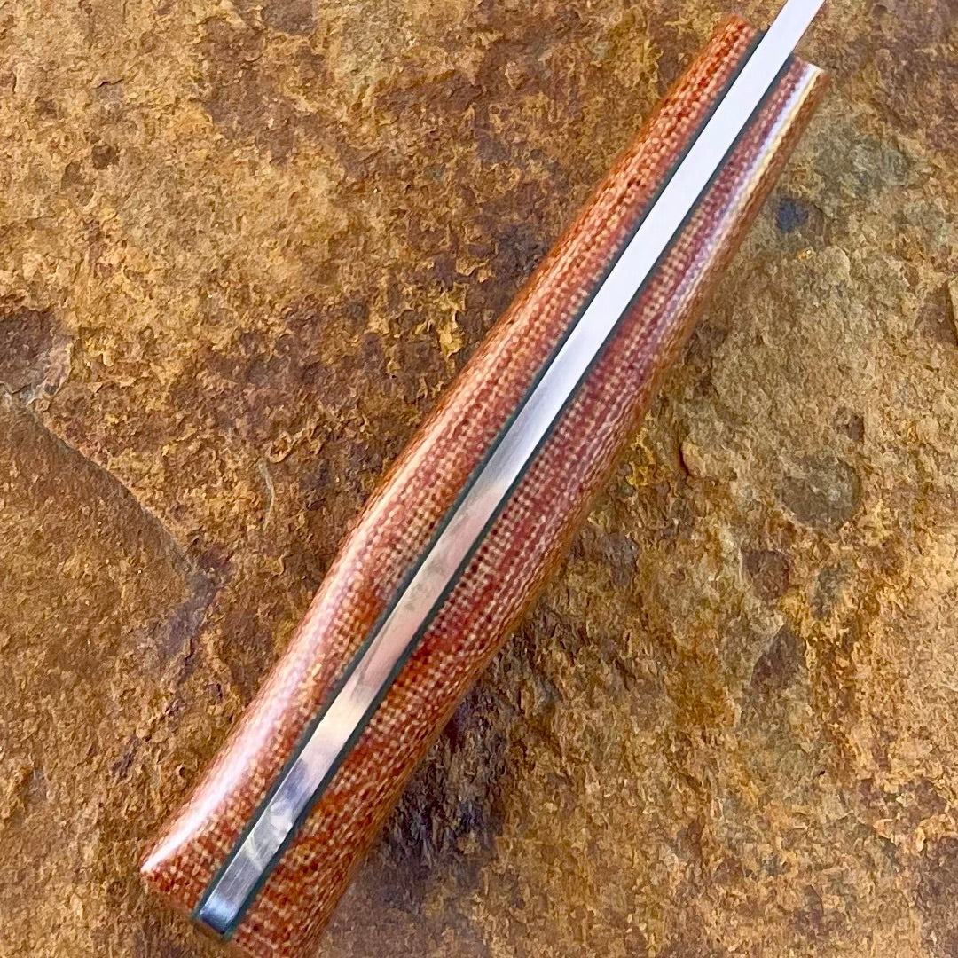 Skinner/EDC Caper in Nitro V w/ Crosscut Micarta