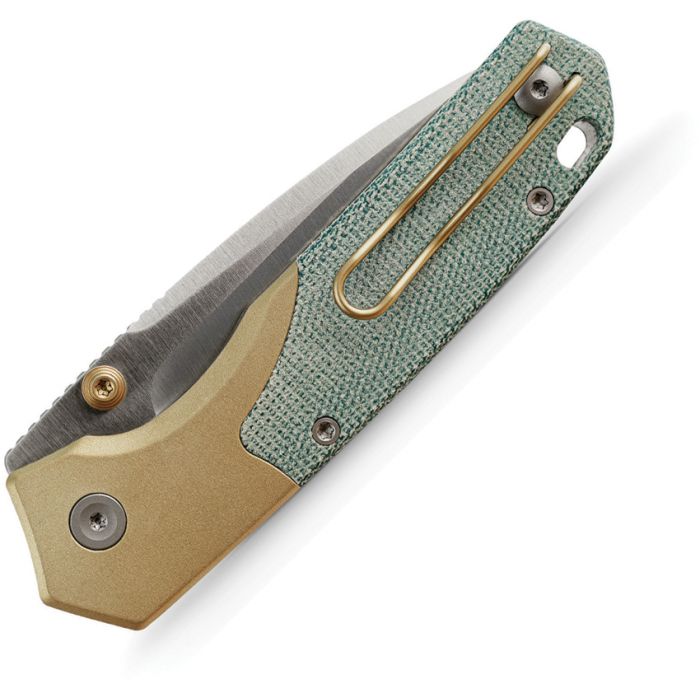 VOSTEED Psyop Top Liner Lock Teal Micarta/S35VN