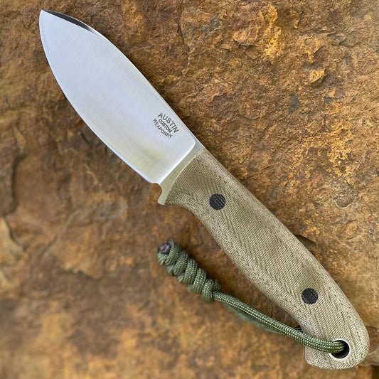 Trapper in Nitro-V w/ Green Canvas Micarta