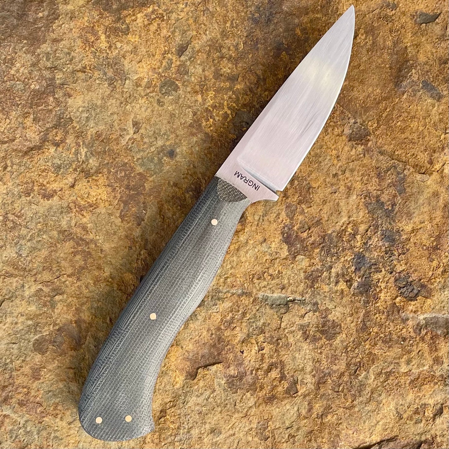 EDC in 5160 w/ Green Canva Micarta