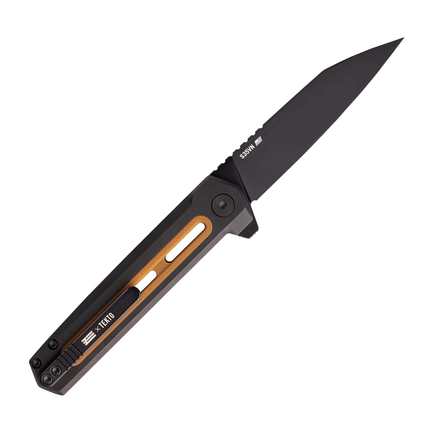 Tekto F4 Echo Alum & Brown G10/Blk S35VN